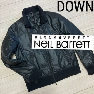 ブラックバレットバイニールバレット(BLACKBARRETT by NEIL BARRETT)の良品■BLACKBARRETT ニールバレット◆ライダース ダウンジャケット 2(ダウンジャケット)