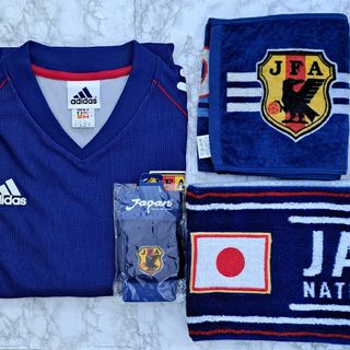 アディダス(adidas)の【レア】サッカー 日本代表 ユニフォーム 2002 マフラータオル リストバンド(応援グッズ)