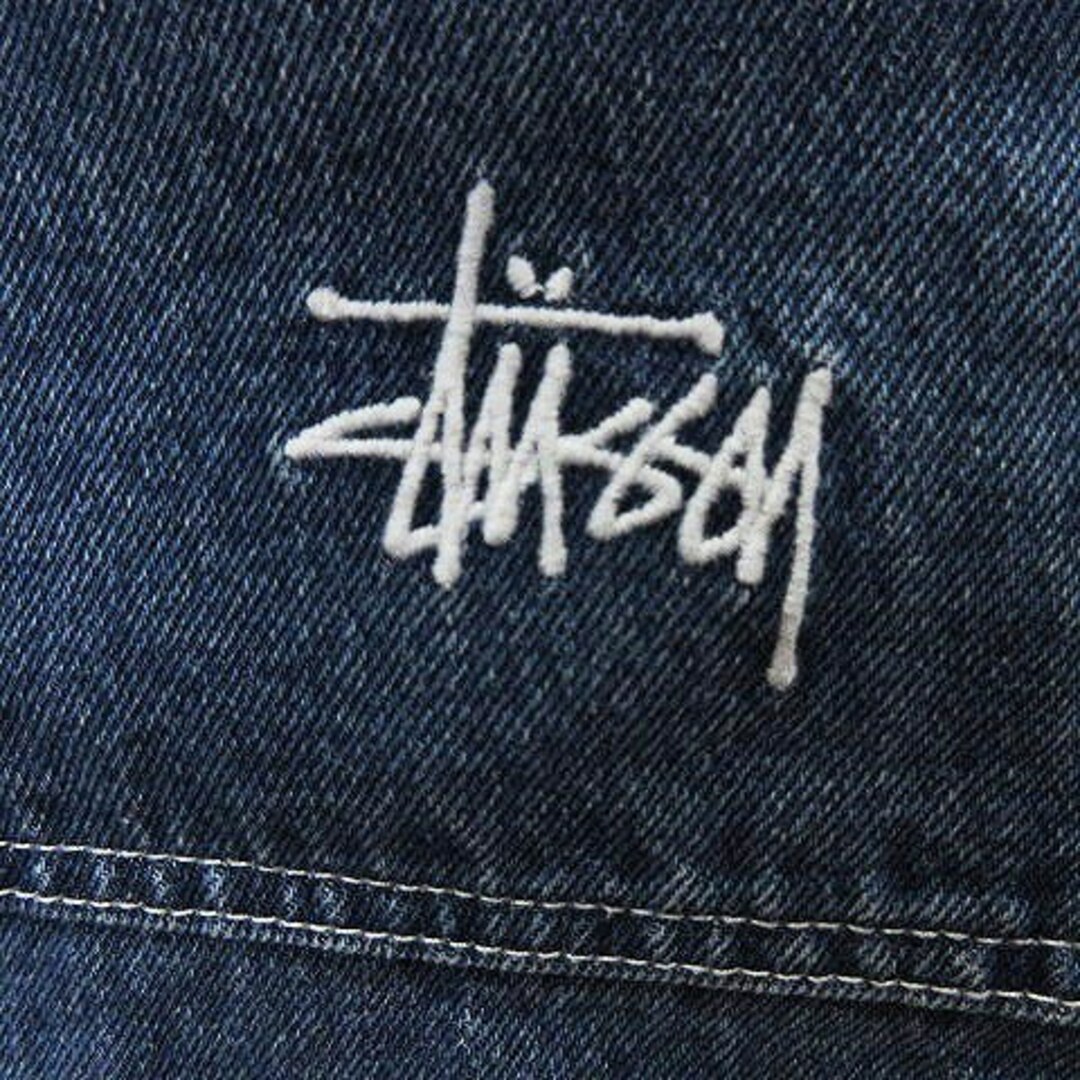 STUSSY(ステューシー)のステューシー デニムジャケット Gジャン 襟コーデュロイ 長袖 青 M メンズ メンズのジャケット/アウター(Gジャン/デニムジャケット)の商品写真