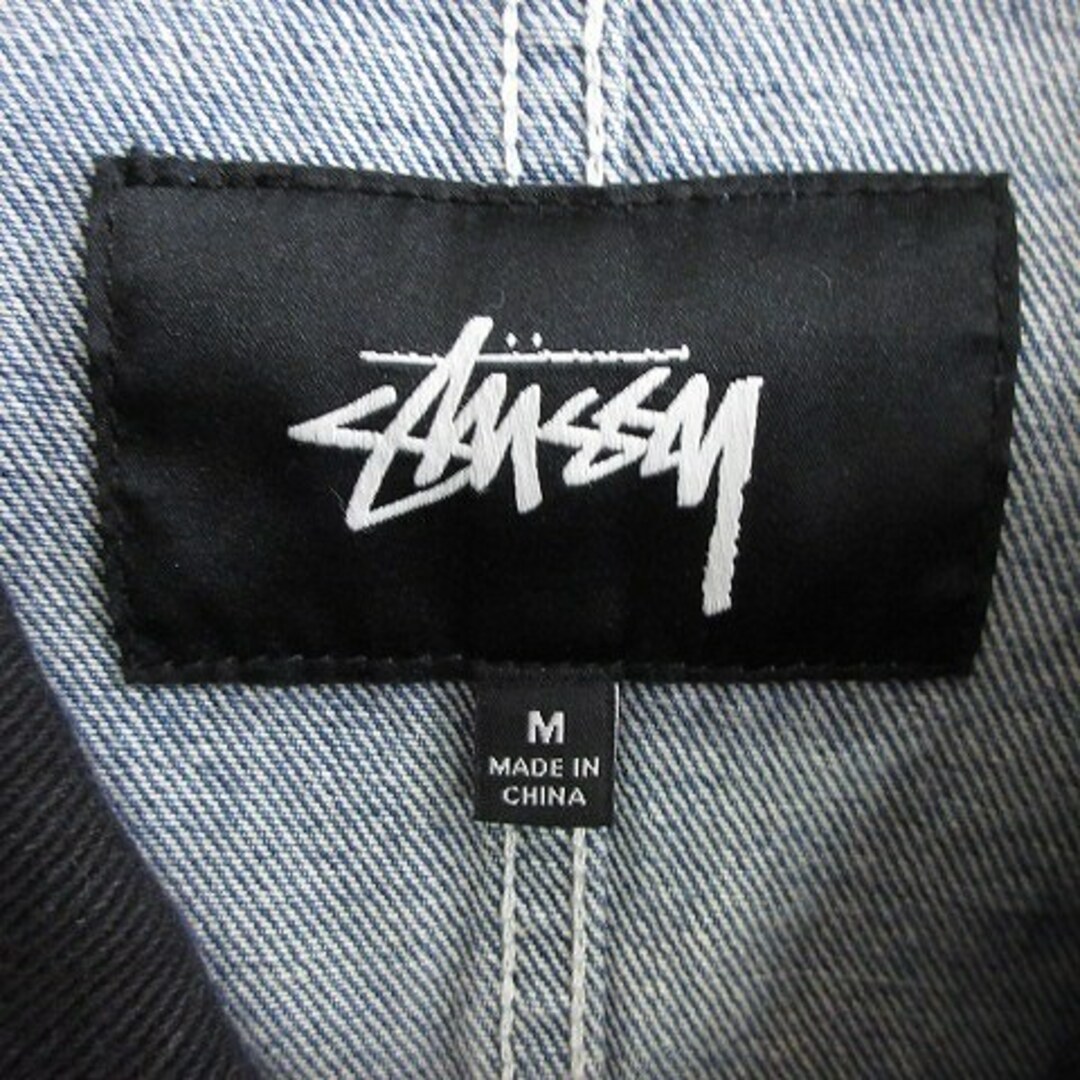 STUSSY(ステューシー)のステューシー デニムジャケット Gジャン 襟コーデュロイ 長袖 青 M メンズ メンズのジャケット/アウター(Gジャン/デニムジャケット)の商品写真