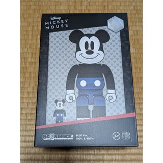 メディコムトイ(MEDICOM TOY)のBE@RBRICK MICKEY MOUSE BLUE 100% 400% 新品(キャラクターグッズ)