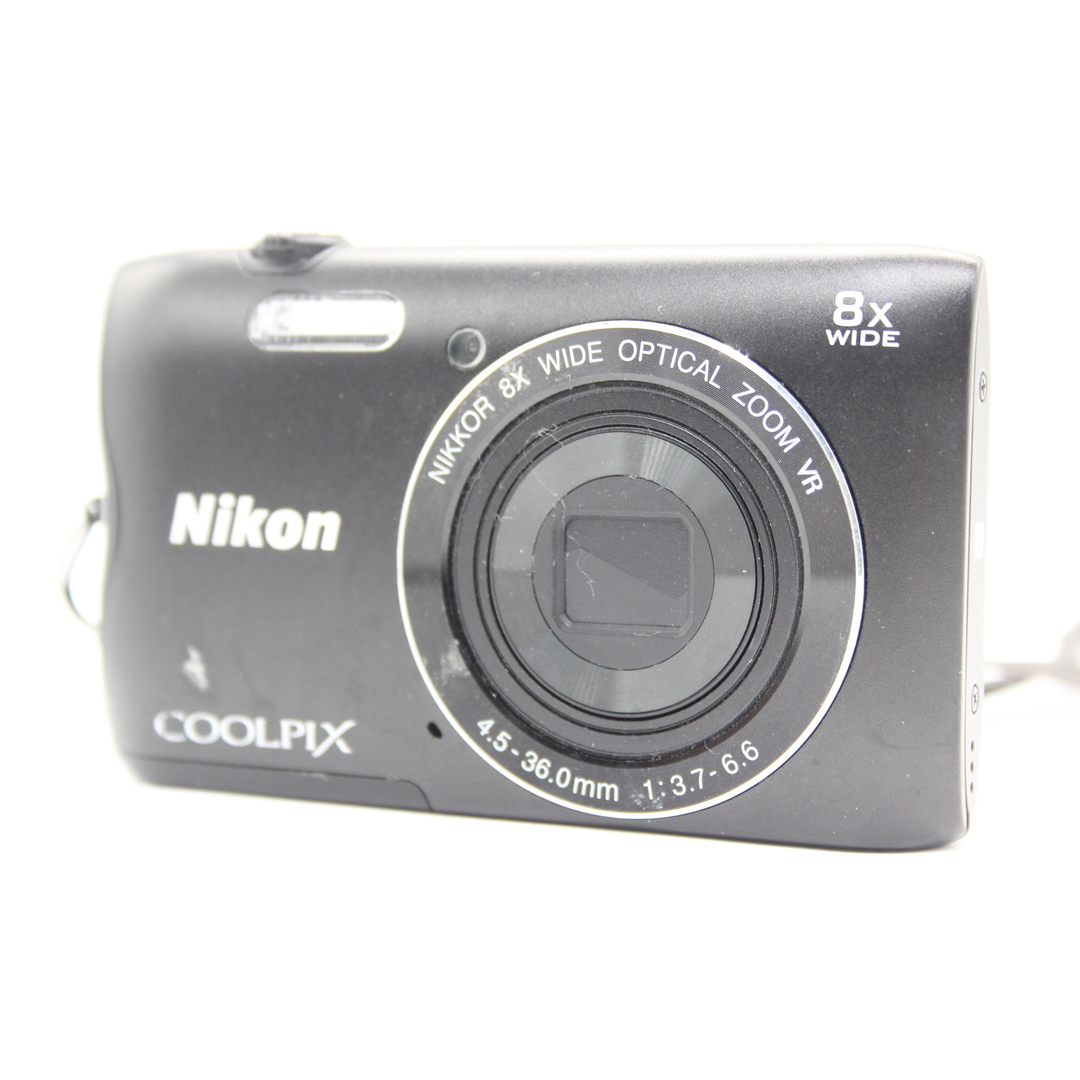 【返品保証】 ニコン Nikon Coolpix A300 ブラック Nikkor 8x Wide コンパクトデジタルカメラ  s5398当店での3つサービス