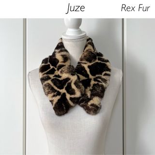 ジュゼ(Juze)の【美品】Juze キリン柄 レッキスファーティペット(マフラー/ショール)