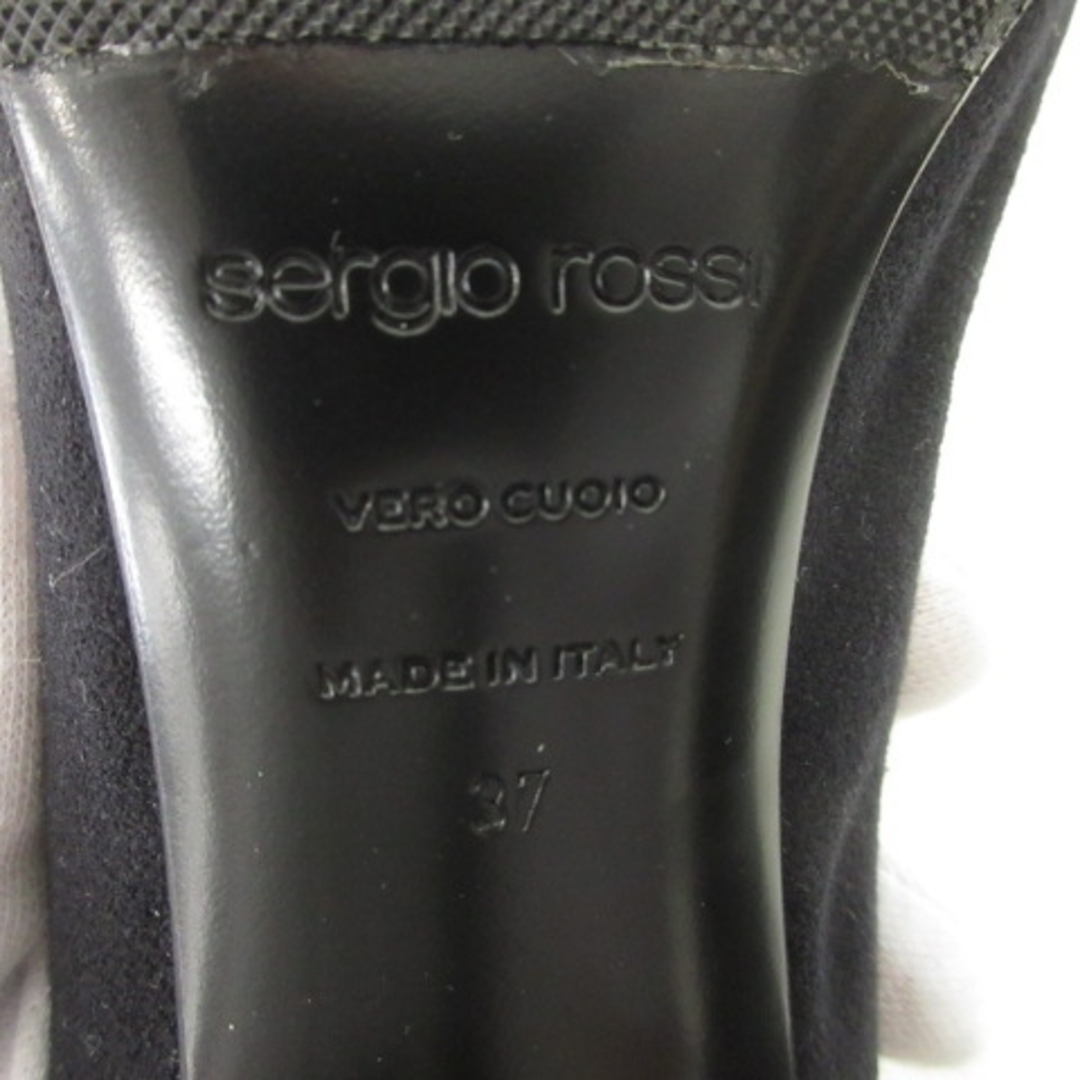 Sergio Rossi(セルジオロッシ)のセルジオロッシ ストレッチ ニーハイ ブーツ 37 黒 ブラックB ■U90 レディースの靴/シューズ(ブーツ)の商品写真