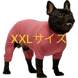 犬服 パジャマ XXL タートルネック 部屋着 着脱やすい 四脚 通気性(犬)