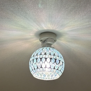 モザイクガラス　ランプ　ライト　(天井照明)