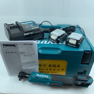 マキタ(Makita)のκκMAKITA マキタ ラチェットレンチ 充電器・充電池2個・取説・ケース付 コードレス式 10.8v WR101D ブルー(その他)