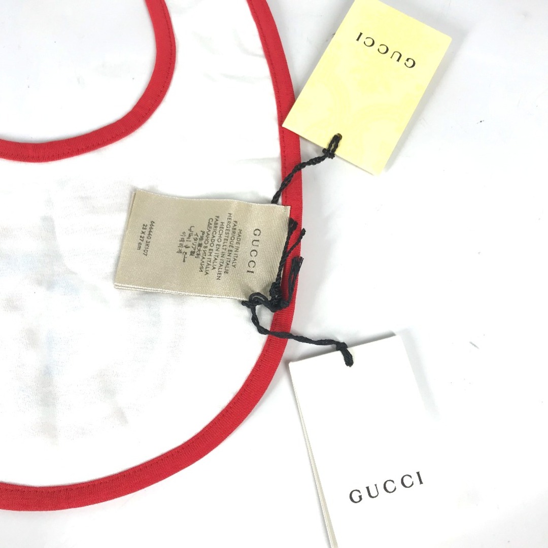 Gucci(グッチ)のグッチ GUCCI GG アップル スタイ ビブ よだれかけ 666440 ベビー 赤ちゃん BABY  雑貨 コットン ホワイト 未使用 キッズ/ベビー/マタニティのこども用ファッション小物(ベビースタイ/よだれかけ)の商品写真