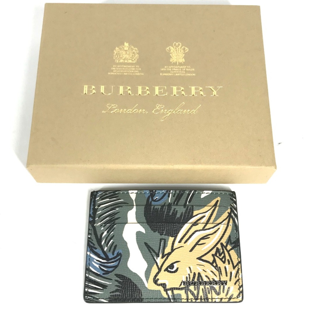 BURBERRY(バーバリー)のバーバリー BURBERRY アニマル 名刺入れ パスケース カードケース レザー ブルー レディースのファッション小物(パスケース/IDカードホルダー)の商品写真