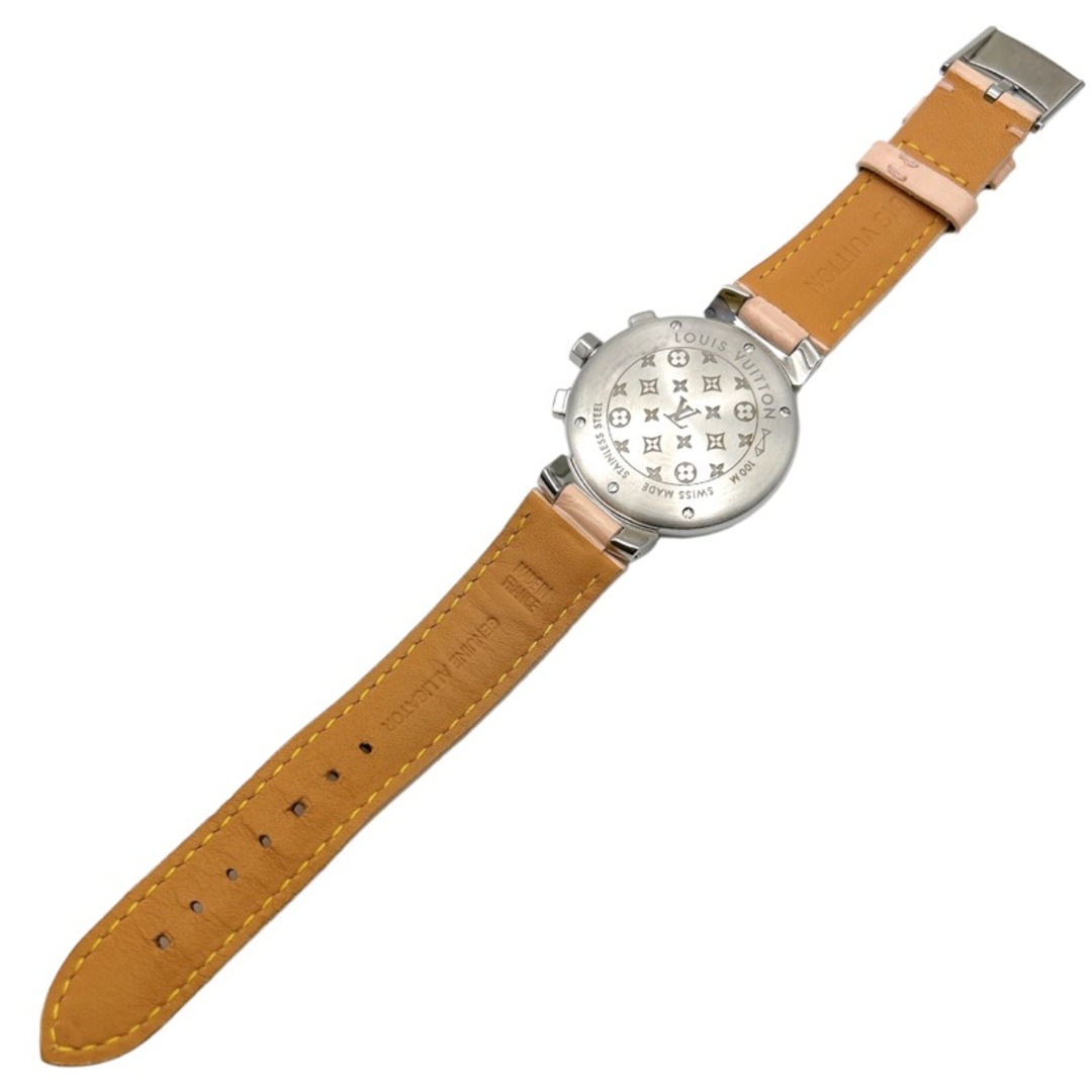 LOUIS VUITTON(ルイヴィトン)の　ルイ・ヴィトン LOUIS VUITTON タンブール　ラブリーカップ　クロノグラフ　ホワイトシェル Q132H ステンレススチール レディース 腕時計 レディースのファッション小物(腕時計)の商品写真