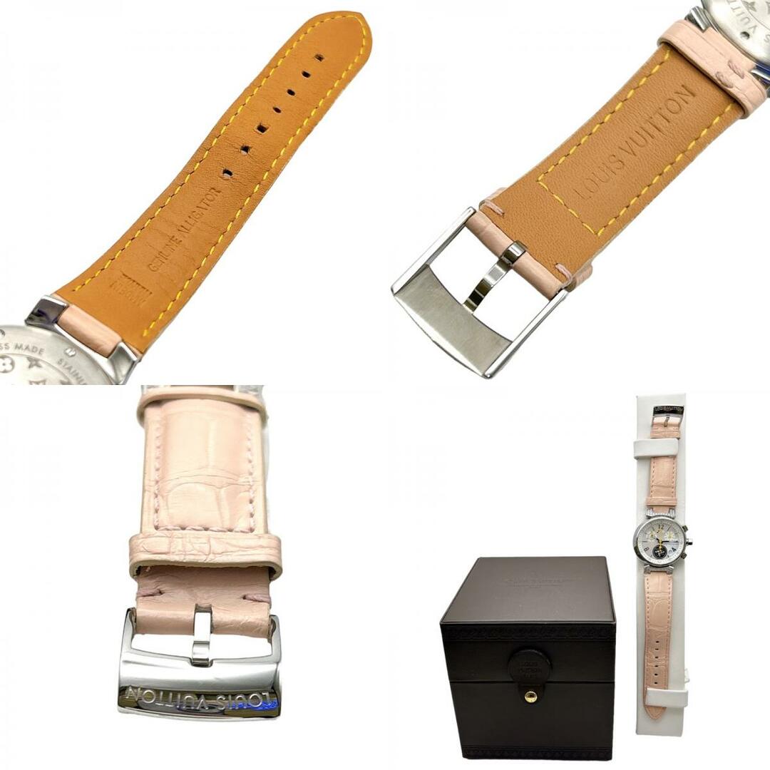 LOUIS VUITTON(ルイヴィトン)の　ルイ・ヴィトン LOUIS VUITTON タンブール　ラブリーカップ　クロノグラフ　ホワイトシェル Q132H ステンレススチール レディース 腕時計 レディースのファッション小物(腕時計)の商品写真