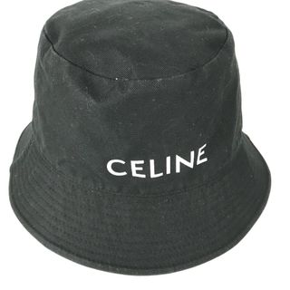 セリーヌ(celine)のセリーヌ CELINE ロゴ AU5B968P ハット帽 帽子 バケットハット ボブハット ハット コットン ブラック(ハット)