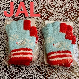 ジャル(ニホンコウクウ)(JAL(日本航空))のJAL 手袋 2組　新品未開封　ノベルティ(手袋)