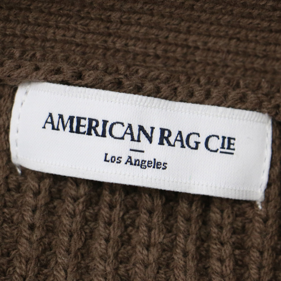 AMERICAN RAG CIE(アメリカンラグシー)のAMERICAN RAG CIE アメリカンラグシー ニット カーディガン ブラウン FREE トップス Vネック 長袖 ミドル丈 オーバーサイズ 畔編み コットン アクリル ブランド カジュアル シンプル 無地【レディース】【中古】 レディースのトップス(カーディガン)の商品写真