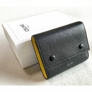 celine - 【希少品】CELINE セリーヌ 三つ折り 財布 本革 黒 ミニ バイ ...