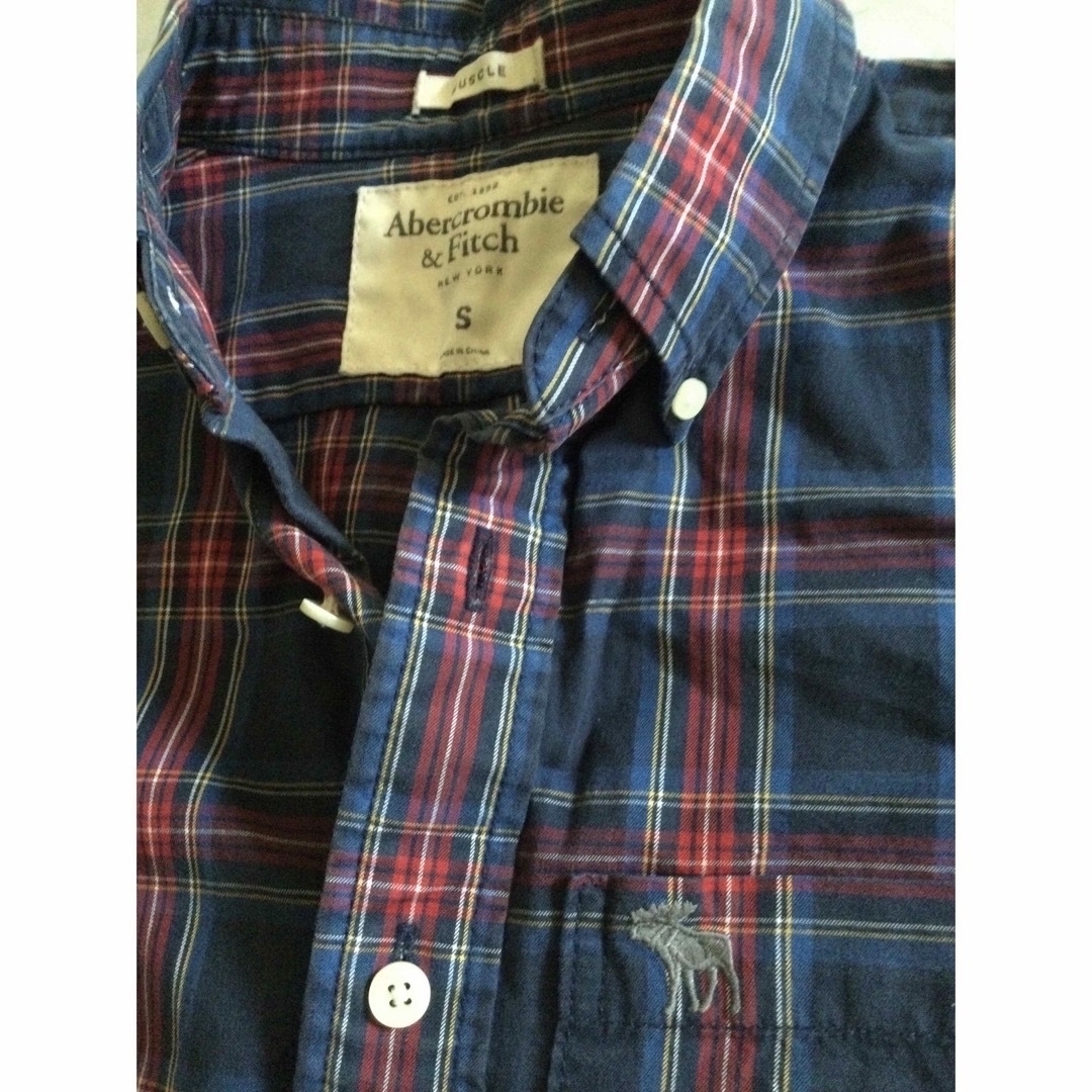 Abercrombie&Fitch(アバクロンビーアンドフィッチ)のAbercrombie&Fitch★長袖 ボタンダウン チェックシャツ（S） メンズのトップス(シャツ)の商品写真