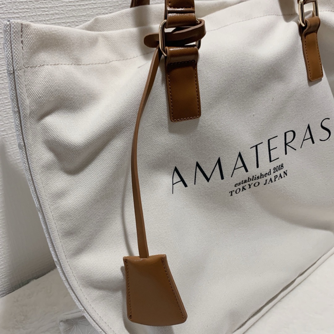 大容量】AMATERAS 麻の葉 トラベルトートバック アイボリーレディース