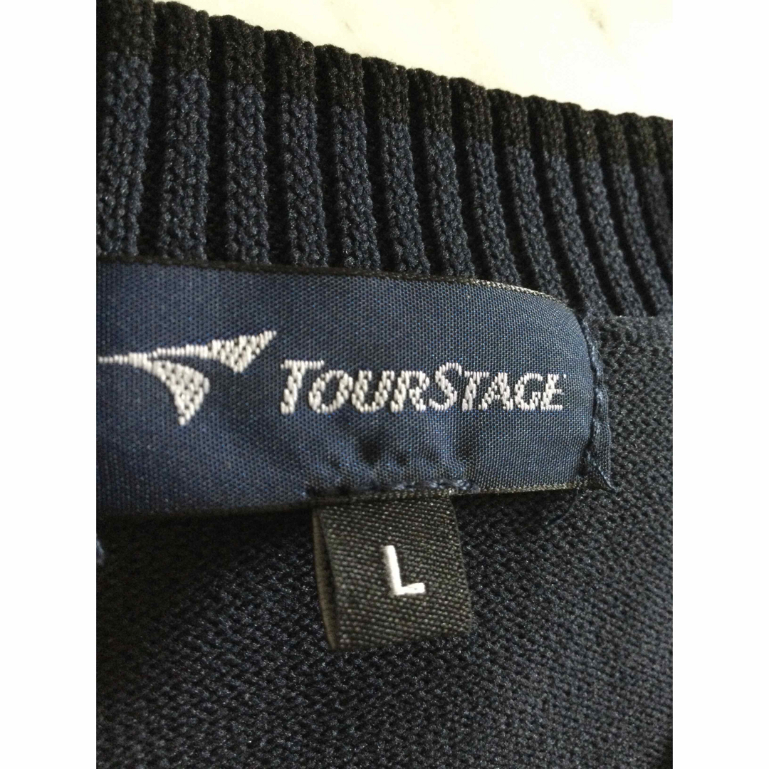 TOURSTAGE(ツアーステージ)の★新品未使用★ツアーステージ ベスト（濃紺）Ｌ スポーツ/アウトドアのゴルフ(ウエア)の商品写真