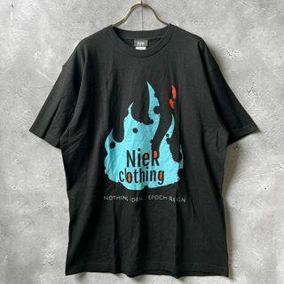 ニーアクロージング(NieR Clothing)の新品 NieR CLOTHING 半袖Tシャツ カットソー XL 黒 プリント(Tシャツ(半袖/袖なし))