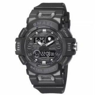 SMAEL 8063 スポーツウォッチ（ブラック）(腕時計(デジタル))