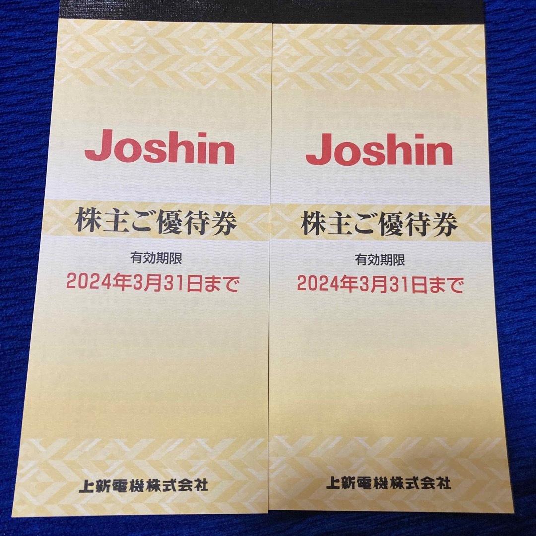 上新電機　Joshin  株主優待　2冊セット　10,000円分割引 チケットの優待券/割引券(ショッピング)の商品写真