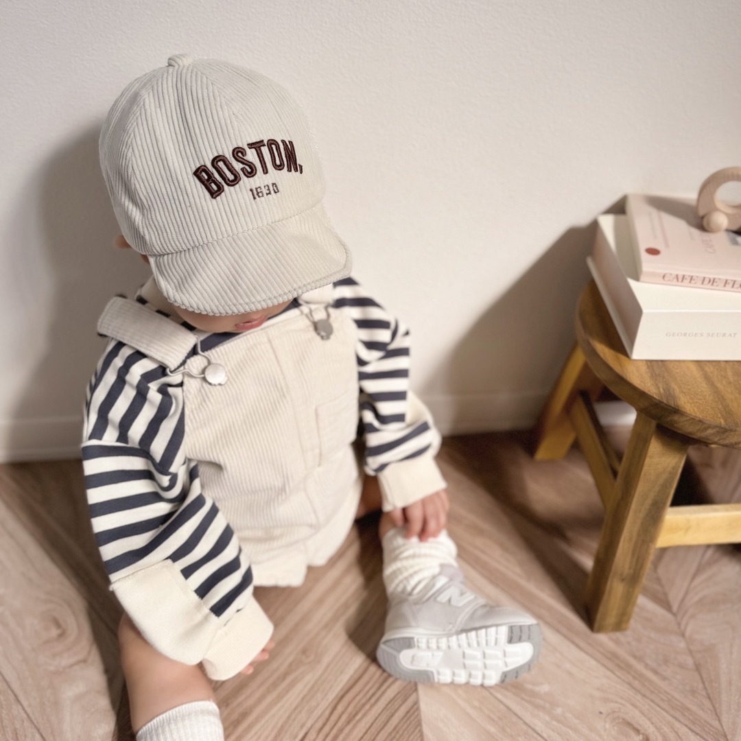 BOSTON corduroy cap ボストン コーデュロイ キャップ キッズ/ベビー/マタニティのこども用ファッション小物(帽子)の商品写真