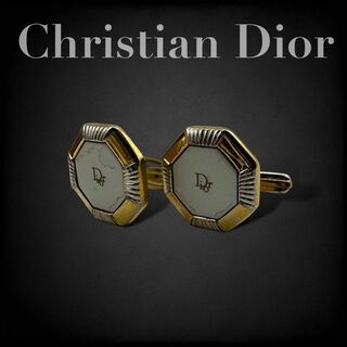 クリスチャンディオール(Christian Dior)の良品 Christian Dior2294ロゴ カフスボタン ゴールド×シルバー(その他)