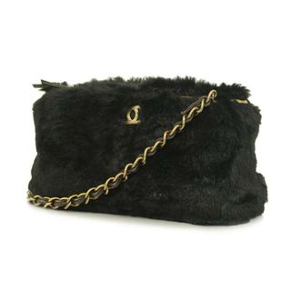 シャネル(CHANEL)の★最終価格 【3de4822】シャネル ショルダーバッグ/ラパン/チェーンショルダー/ファー/ブラック/ゴールド金具 【中古】 レディース(ショルダーバッグ)