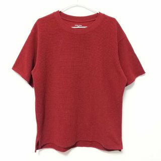 グローバルワーク(GLOBAL WORK)の【美品】GLOBAL WORK メンズ 半袖 カットソー レッド(Tシャツ/カットソー(半袖/袖なし))