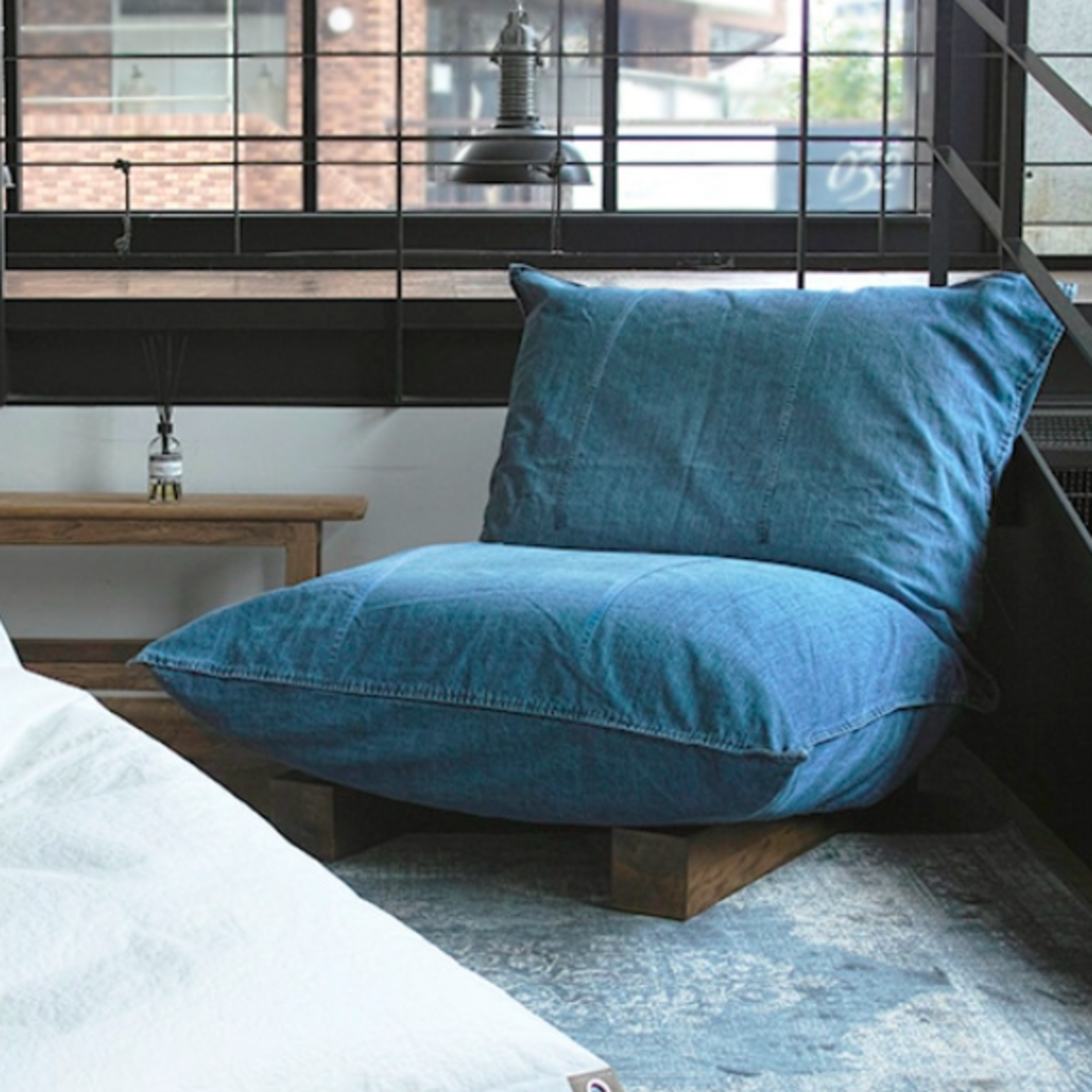 WTW(ダブルティー)のCATALINA SOFA2 DENIM STITCH + 専用LEG インテリア/住まい/日用品のソファ/ソファベッド(一人掛けソファ)の商品写真