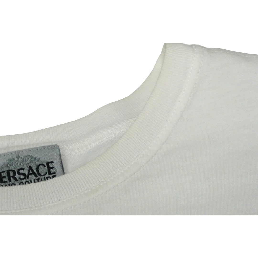 Versace Jeans Couture ヴェルサーチ ブルースウェーバージーンズ クチュール フォトＴシャツ ホワイト レッド ロゴ サイズXL 美品 中古 58762 レディースのトップス(Tシャツ(半袖/袖なし))の商品写真