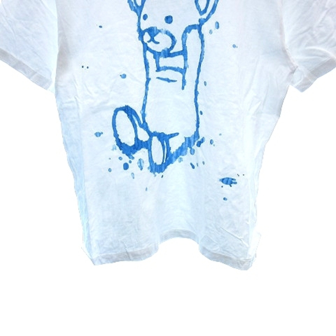 Graniph(グラニフ)のグラニフ カットソー Tシャツ クルーネック イラスト プリント 半袖 S 白 メンズのトップス(Tシャツ/カットソー(半袖/袖なし))の商品写真