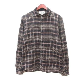 ビームス(BEAMS)のビームス BEAMS ネルシャツ チェック 長袖 L 黒 ブラック 茶 ブラウン(シャツ)