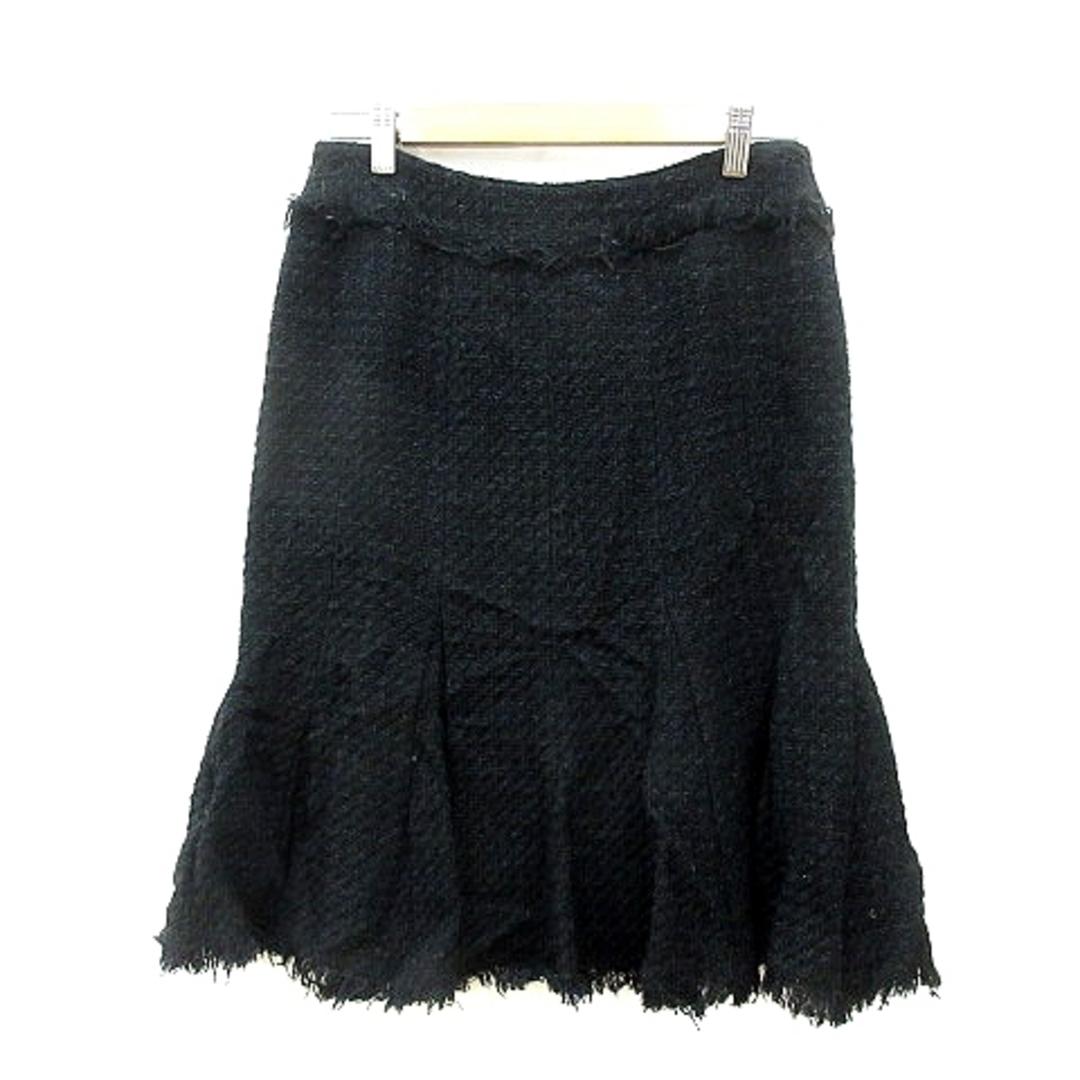 MICHEL KLEIN(ミッシェルクラン)のミッシェルクラン MICHEL KLEIN フレアスカート ひざ丈 38 黒 レディースのスカート(ひざ丈スカート)の商品写真