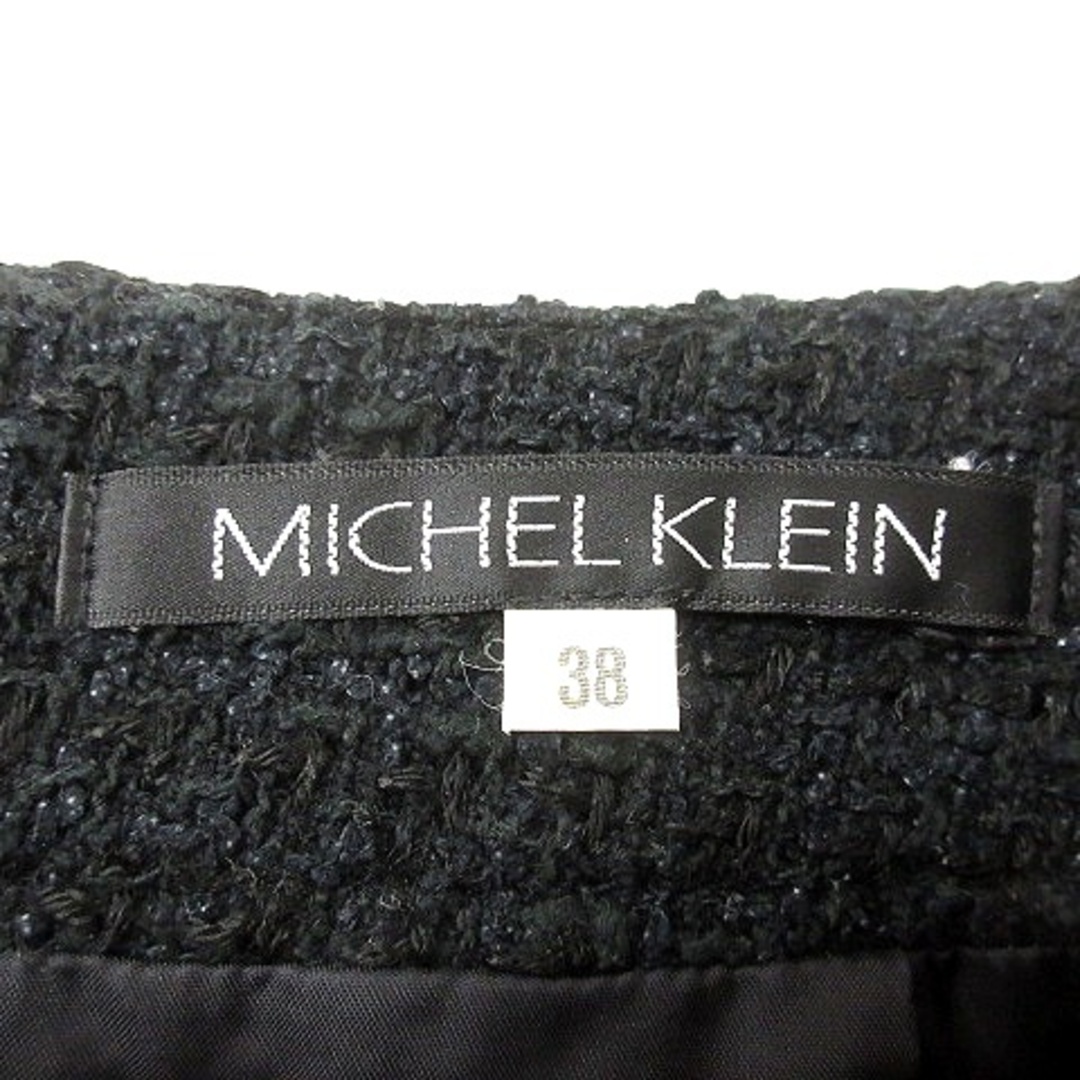 MICHEL KLEIN(ミッシェルクラン)のミッシェルクラン MICHEL KLEIN フレアスカート ひざ丈 38 黒 レディースのスカート(ひざ丈スカート)の商品写真