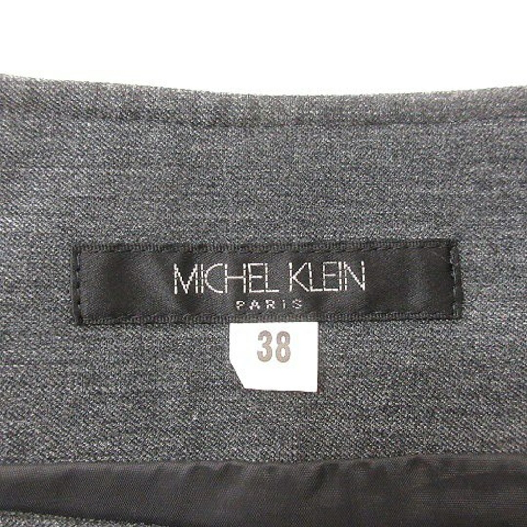 MICHEL KLEIN(ミッシェルクラン)のミッシェルクラン ティアードスカート フレア ひざ丈 38 グレー レディースのスカート(ひざ丈スカート)の商品写真