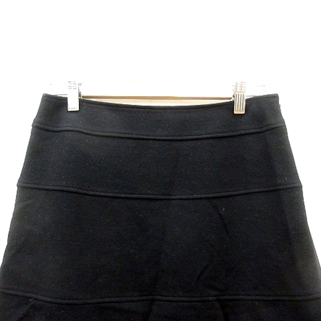 MICHEL KLEIN(ミッシェルクラン)のミッシェルクラン ティアードスカート フレア ひざ丈 40 黒 ブラック レディースのスカート(ひざ丈スカート)の商品写真