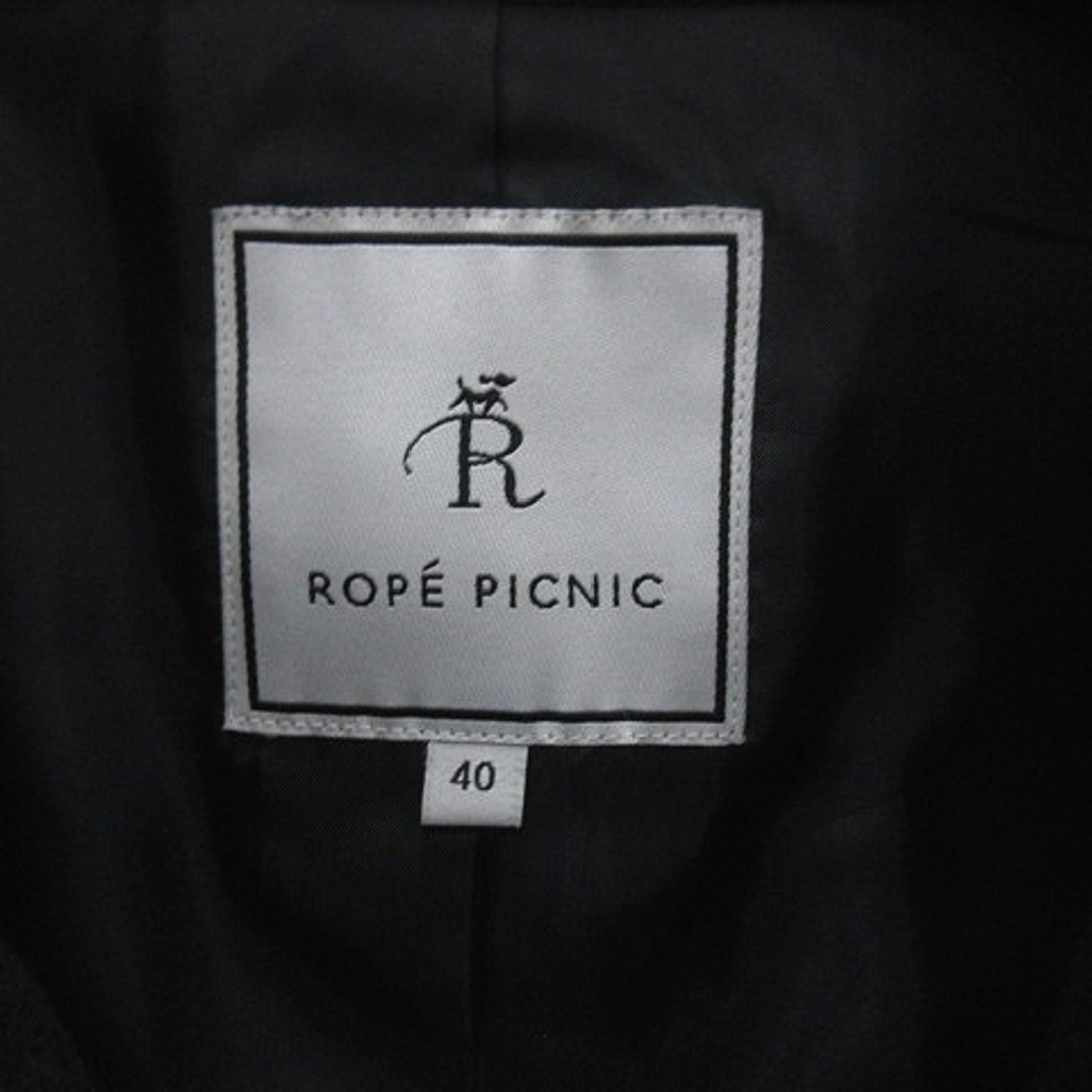 Rope' Picnic(ロペピクニック)のロペピクニック ラウンドカラーコート ロング 総裏地 ウール 40 黒 ブラック レディースのジャケット/アウター(その他)の商品写真