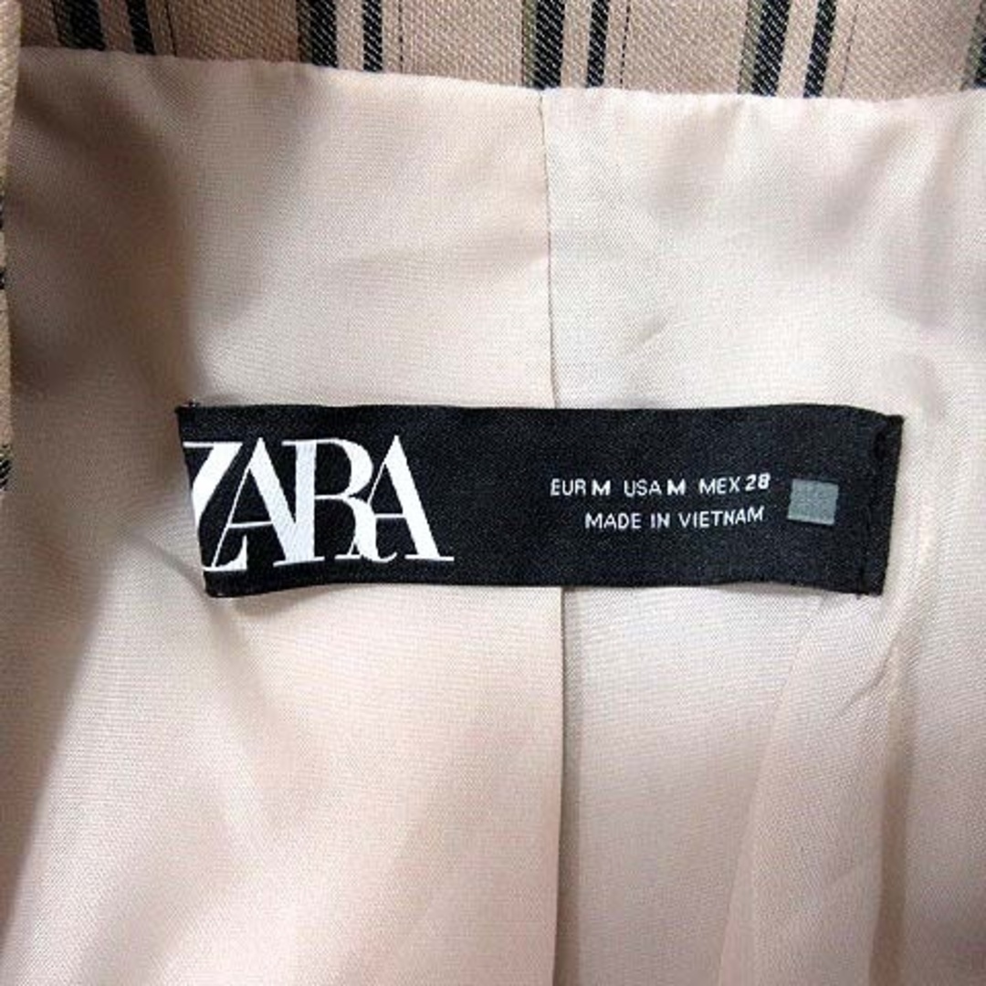 ZARA(ザラ)のZARA テーラードジャケット ストライプ 総裏地 M ベージュ /YK ■MO メンズのジャケット/アウター(テーラードジャケット)の商品写真