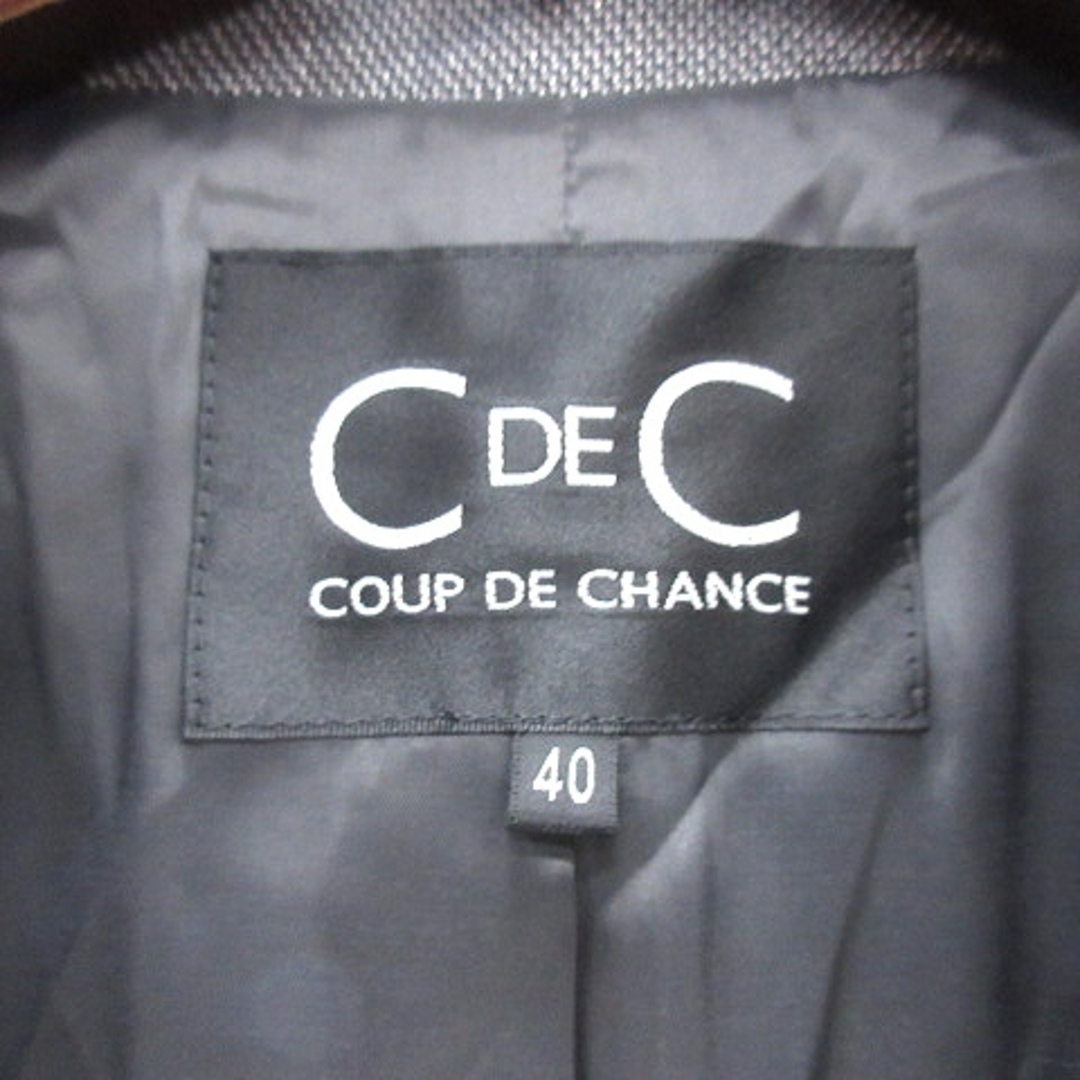 COUP DE CHANCE(クードシャンス)のクードシャンス ジャケット トライアングルカラー バイカラー ラメ 40 グレー レディースのジャケット/アウター(その他)の商品写真