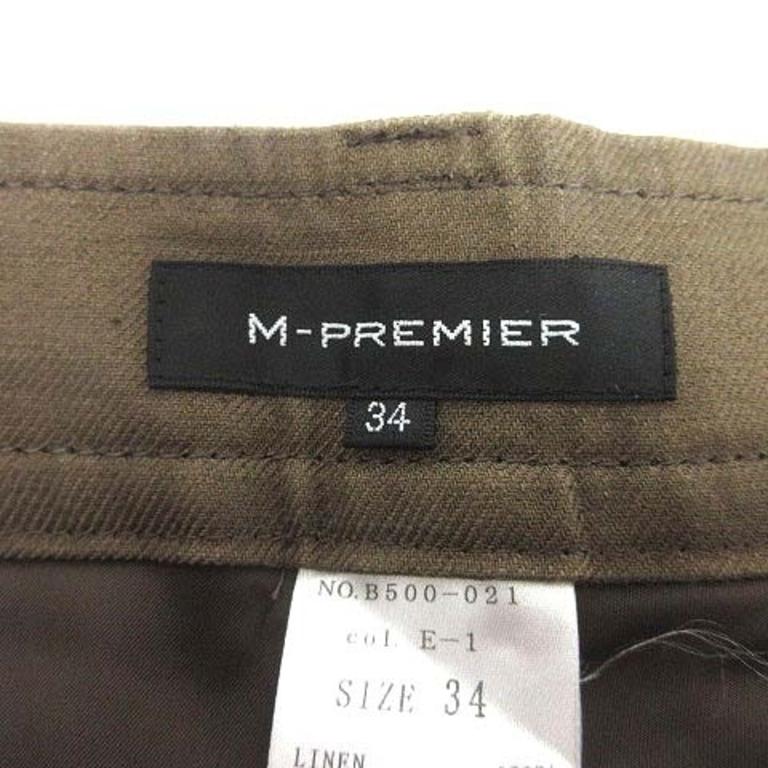 M-premier(エムプルミエ)のM-Premier フレアパンツ バギー 麻 リネン 34 茶 ブラウン /YK レディースのパンツ(その他)の商品写真