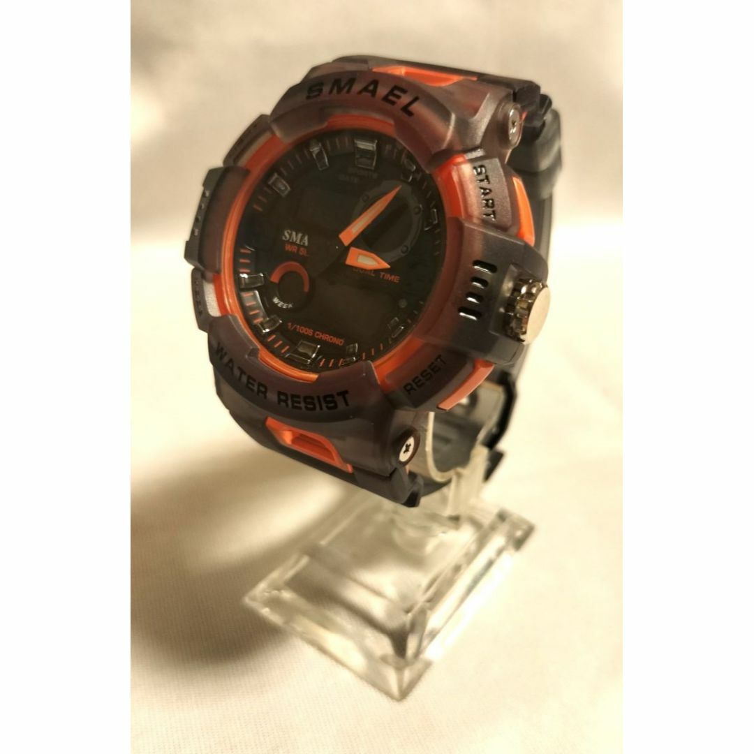 SMAEL 8063 スポーツウォッチ(オレンジ・グレー） メンズの時計(腕時計(デジタル))の商品写真