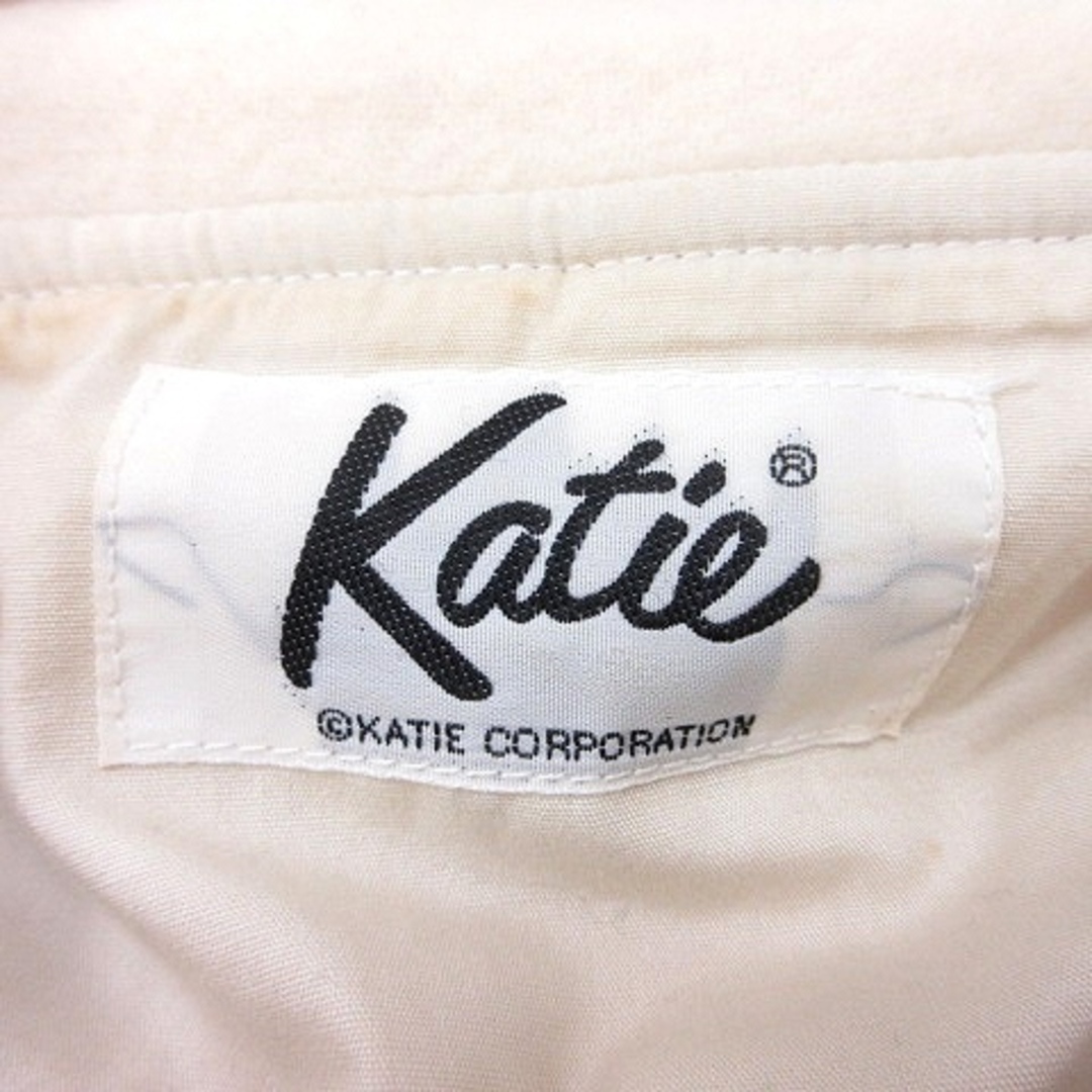 Katie(ケイティー)のケイティー Katie パーカー 前開き 総裏地 ライン ワッペン ウール 白 レディースのトップス(パーカー)の商品写真
