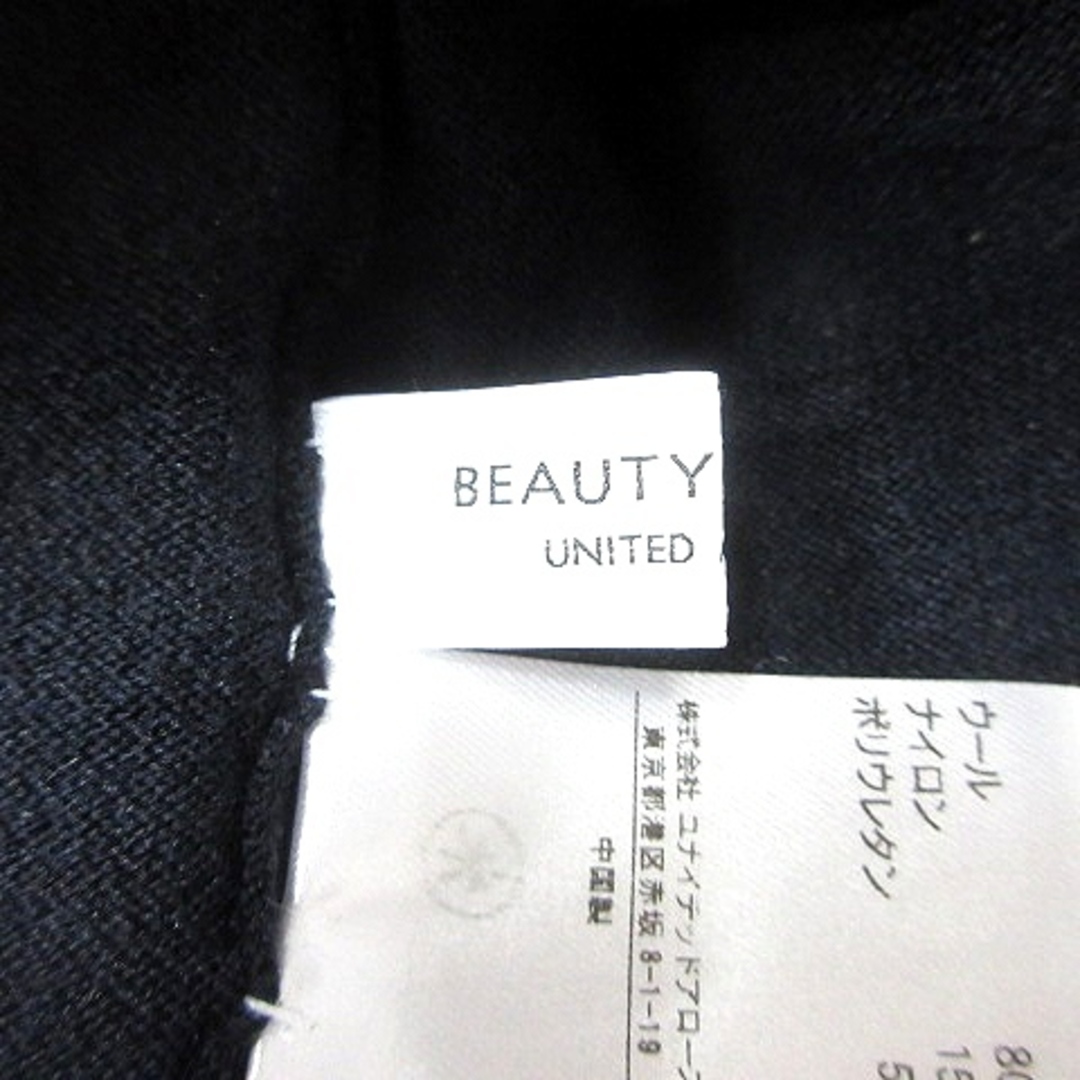 BEAUTY&YOUTH UNITED ARROWS(ビューティアンドユースユナイテッドアローズ)のB&Y ユナイテッドアローズ ビューティー&ユース ワンピース ひざ丈 長袖 黒 レディースのワンピース(ひざ丈ワンピース)の商品写真