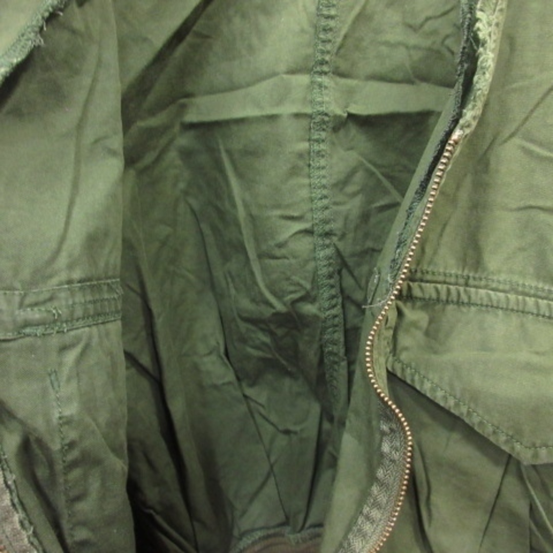 mystic(ミスティック)のミスティック ノーカラージャケット ジップアップ 緑 カーキ /YI レディースのジャケット/アウター(その他)の商品写真