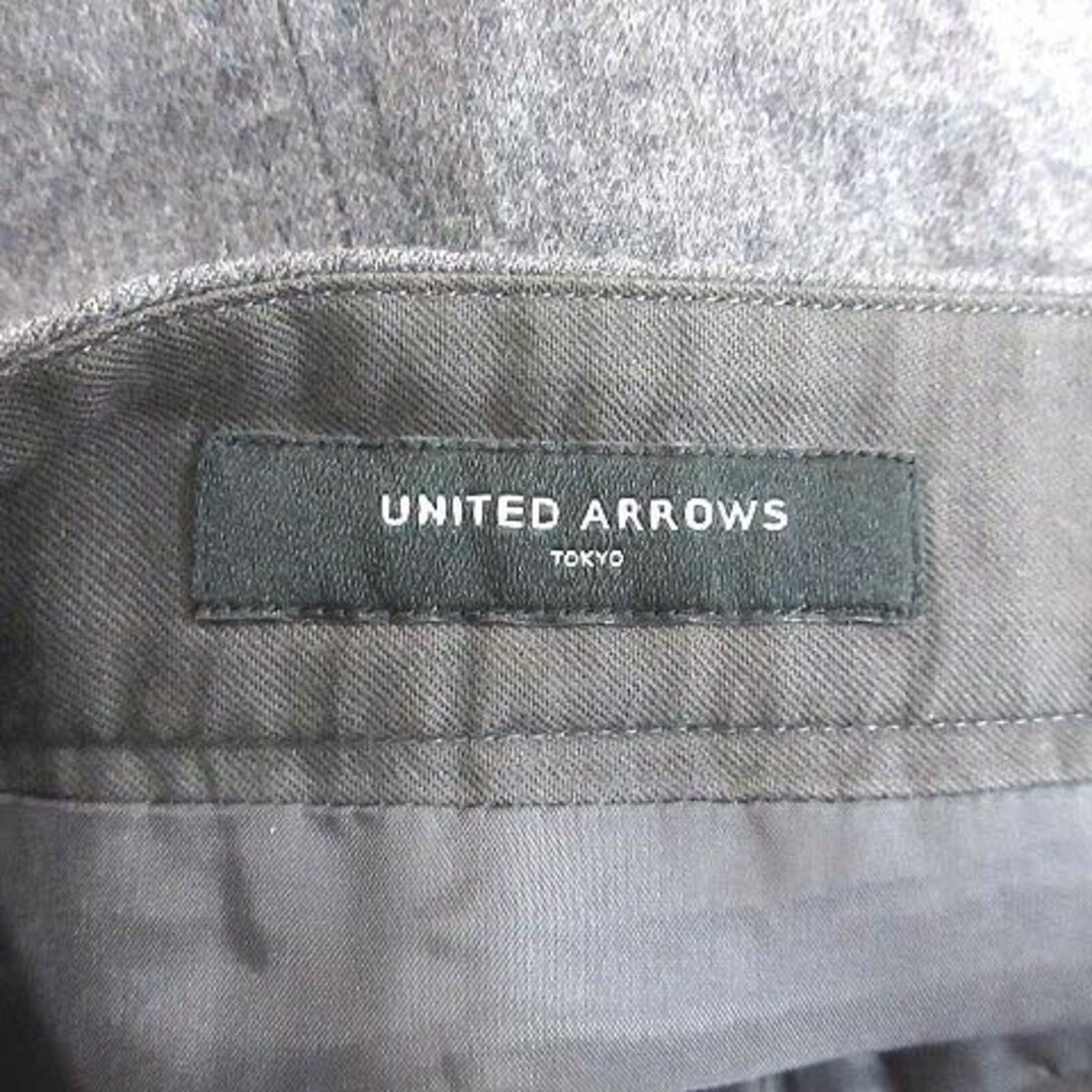 UNITED ARROWS(ユナイテッドアローズ)のユナイテッドアローズ タックスカート 台形 ひざ丈 40 チャコールグレー レディースのスカート(ひざ丈スカート)の商品写真