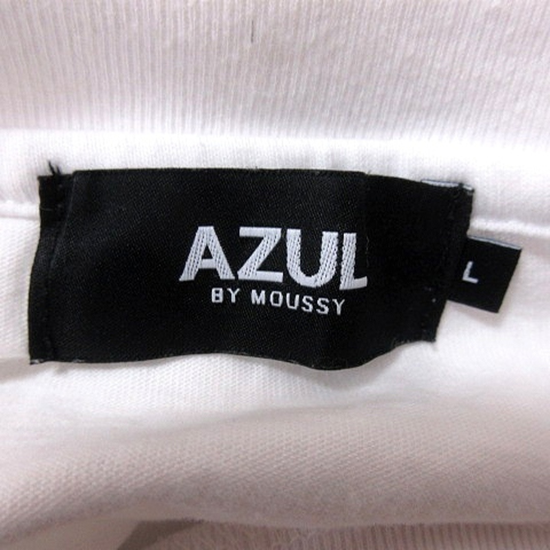 AZUL by moussy(アズールバイマウジー)のアズールバイマウジー カットソー Uネック 長袖 L 白 ホワイト /RT レディースのトップス(カットソー(長袖/七分))の商品写真