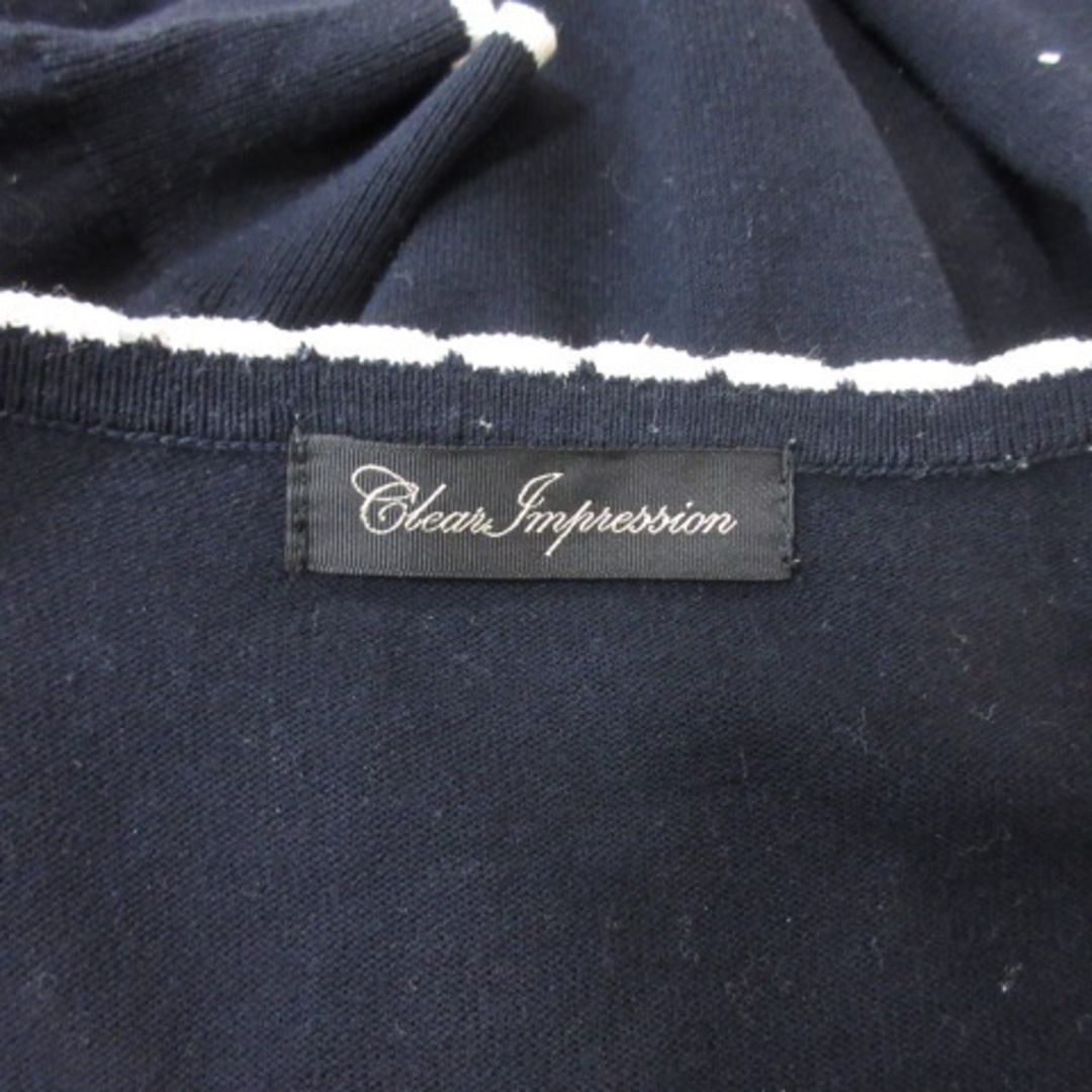 CLEAR IMPRESSION(クリアインプレッション)のクリアインプレッション  カーディガン カットソー 七分袖 2黒 ブラック レディースのトップス(カーディガン)の商品写真