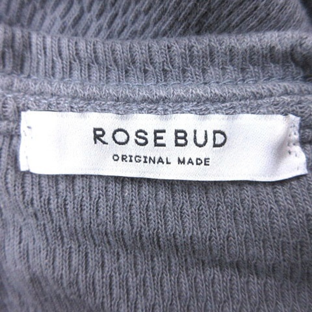 ROSE BUD(ローズバッド)のローズバッド カットソー ボートネック ウエストマーク 長袖 F 青 ブルー レディースのトップス(カットソー(長袖/七分))の商品写真