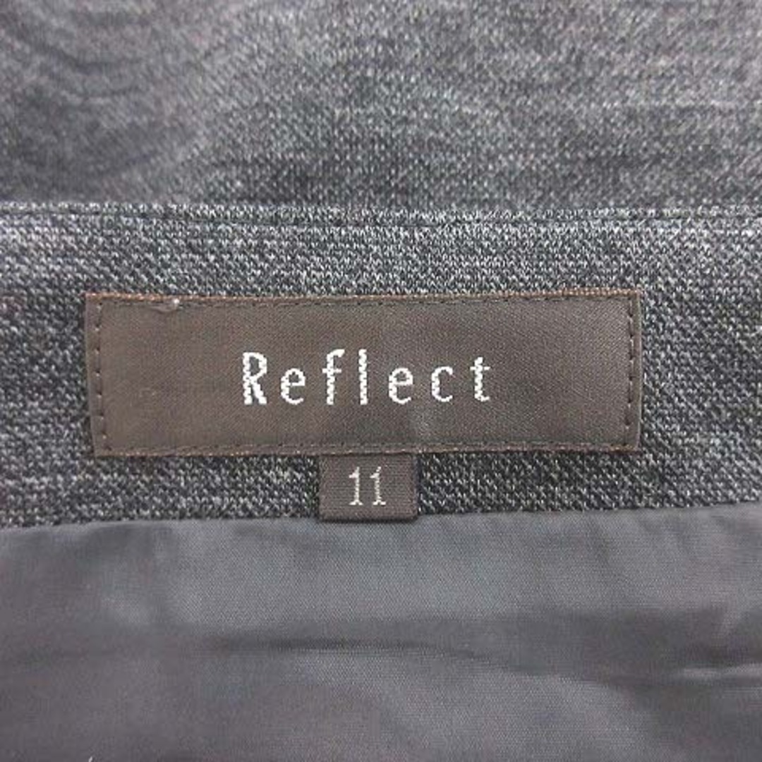 ReFLEcT(リフレクト)のリフレクト 台形スカート ひざ丈 ニット ウール 11 黒 ブラック /CT レディースのスカート(ひざ丈スカート)の商品写真